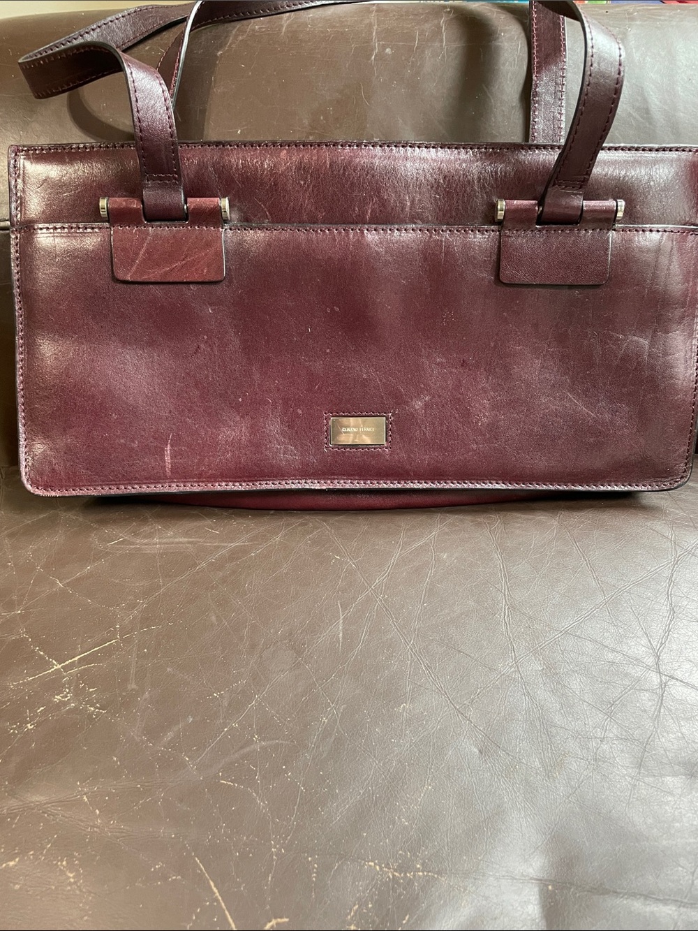 Claudio Ferrici Italian Burgandy Patent Leather Shoulder Bag. eBay: $60